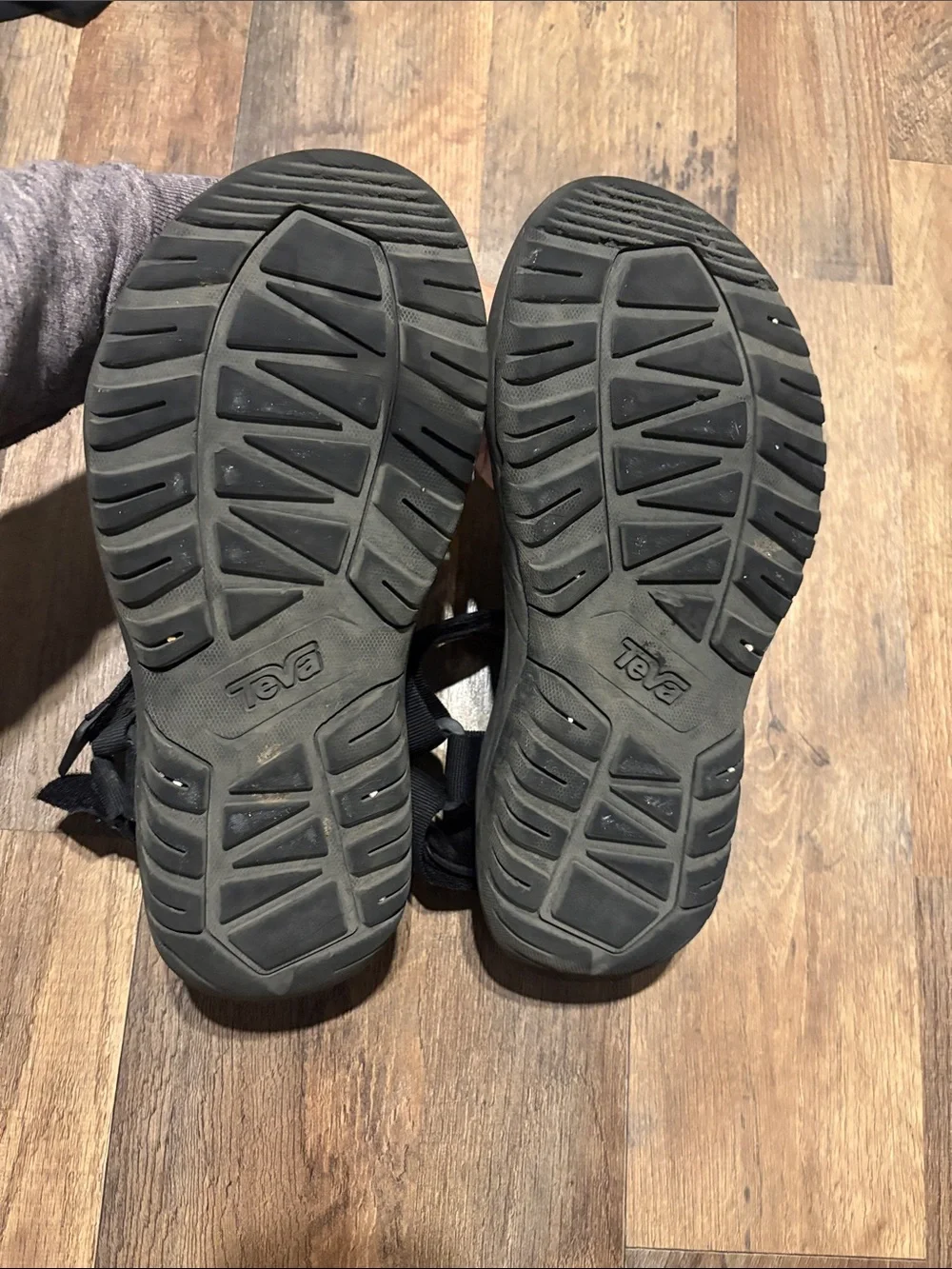 Teva Black Adjustable Sport-Strap Platform Sandals